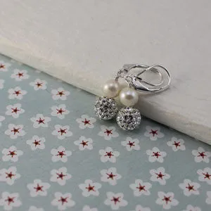 pearl sparkling earrings