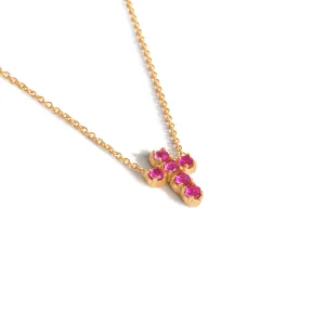 Pink Cross Necklace