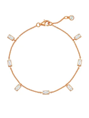 Prism Baguette Bracelet Finished in 18kt Rose Gold