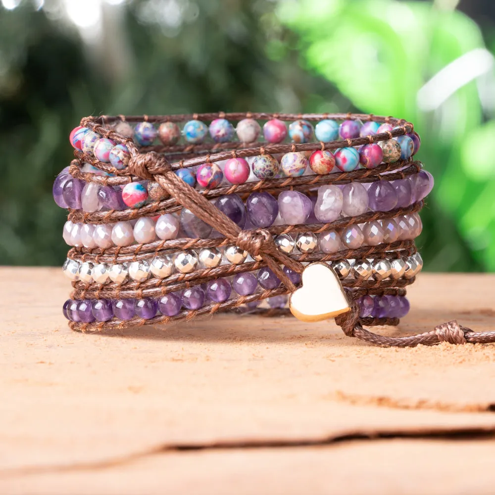 Purple Mystery Wrap Bracelet