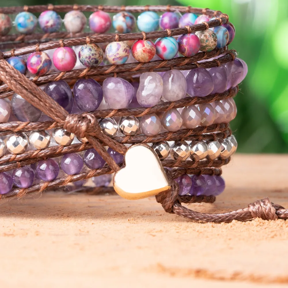 Purple Mystery Wrap Bracelet