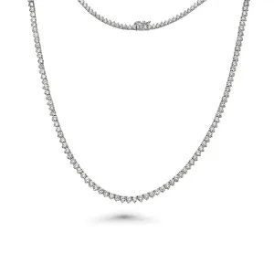 Ready to Ship Diamond Tennis Necklace (4.50 ct.) 1.7 mm 3-Prongs Setting in 14K Gold