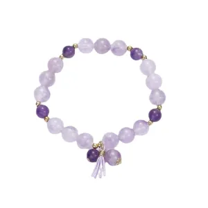 Romantic Lavender Amethyst Crystal Bracelet – Exquisite Sterling Silver Design