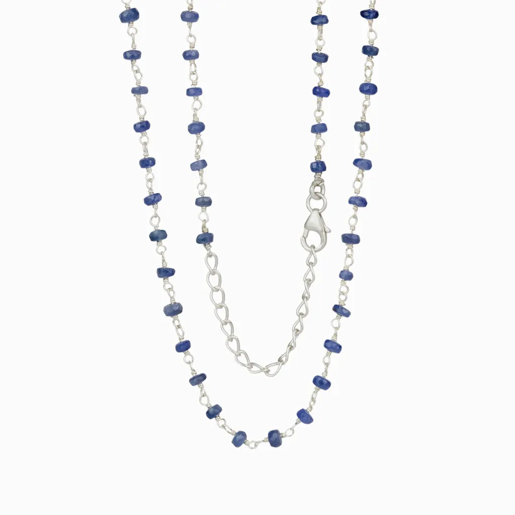 Sapphire Beaded Necklace