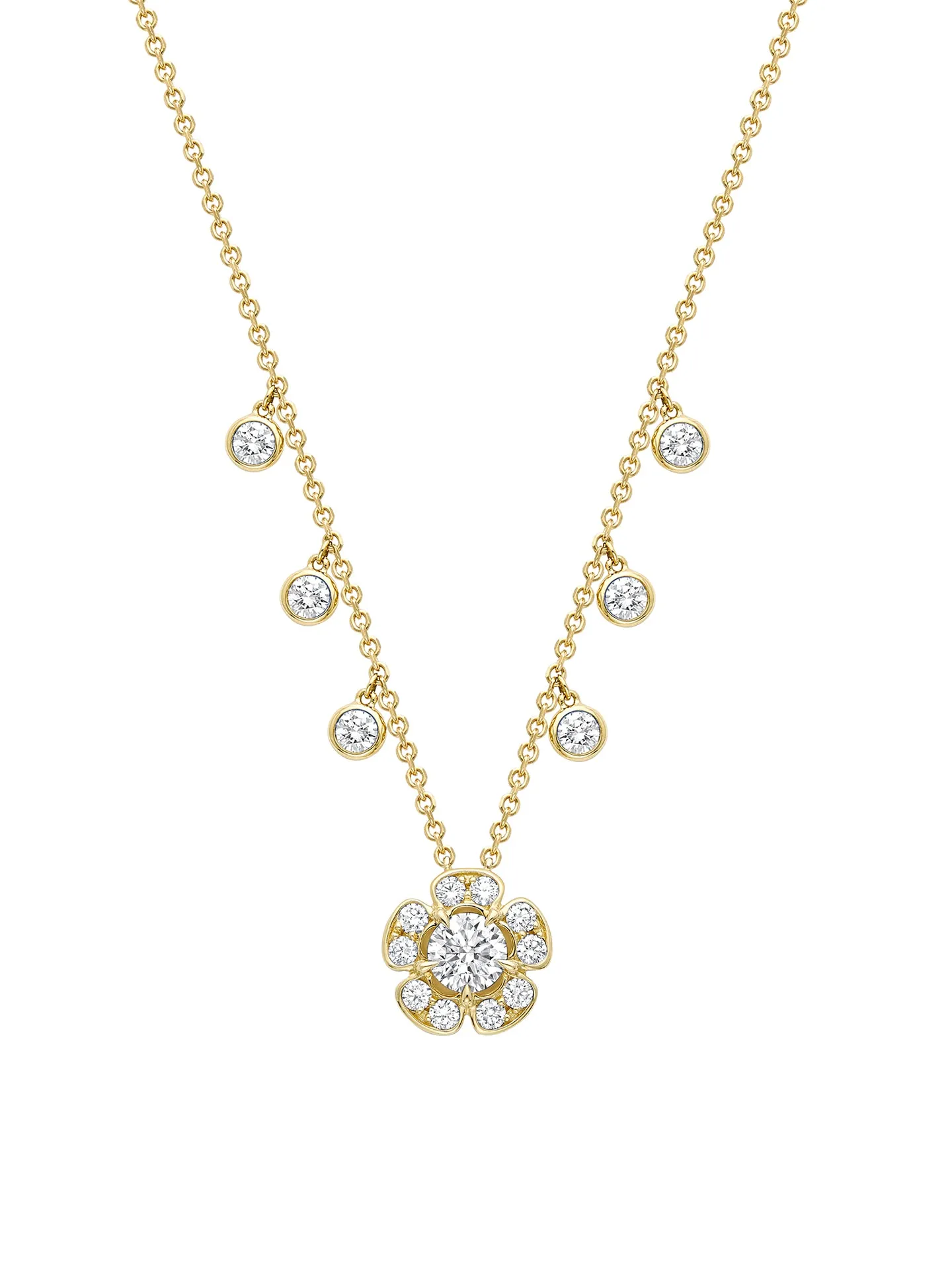 Secret Garden Medium Yellow Gold Diamond Pendant