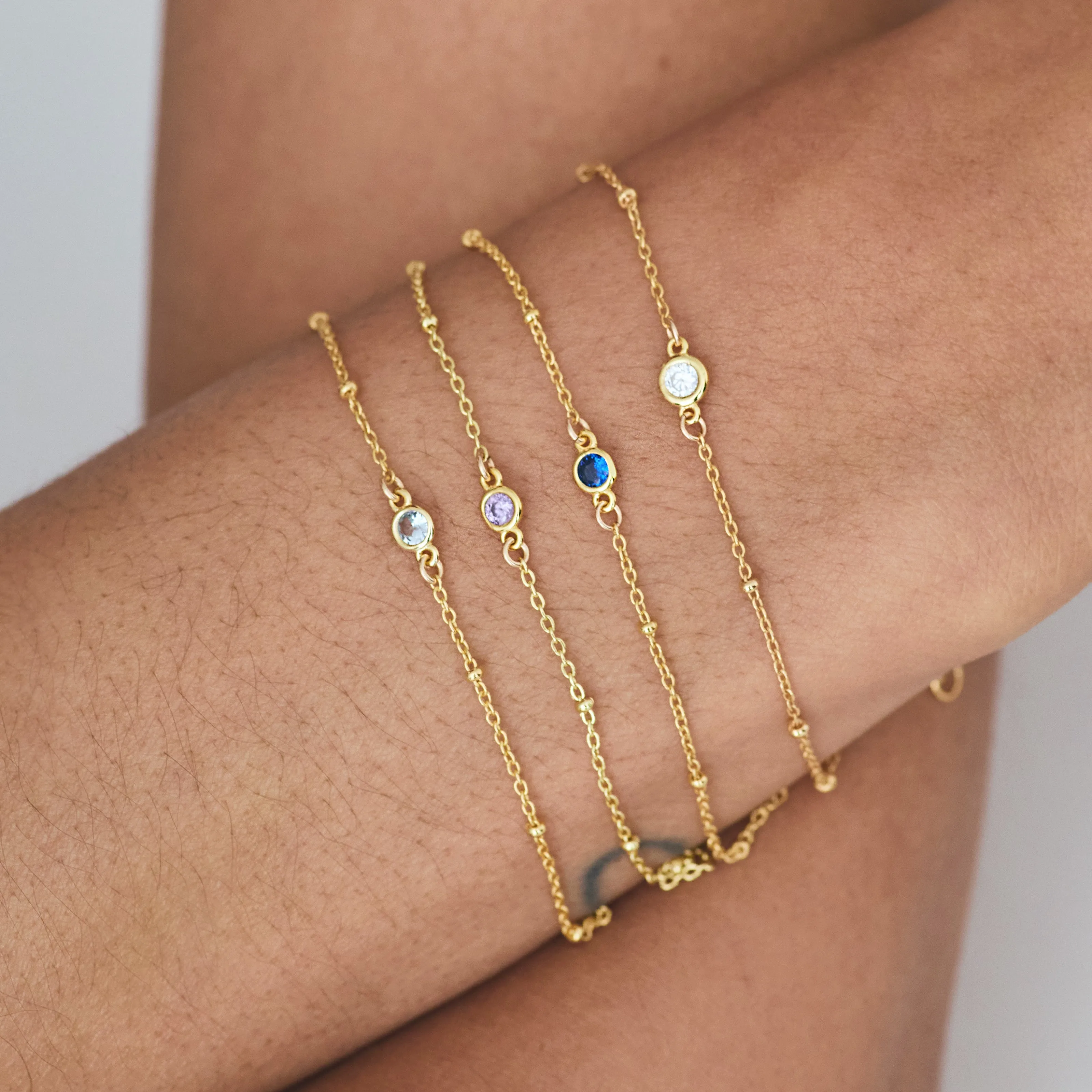 SEPTEMBER BIRTHSTONE BRACELET GOLD