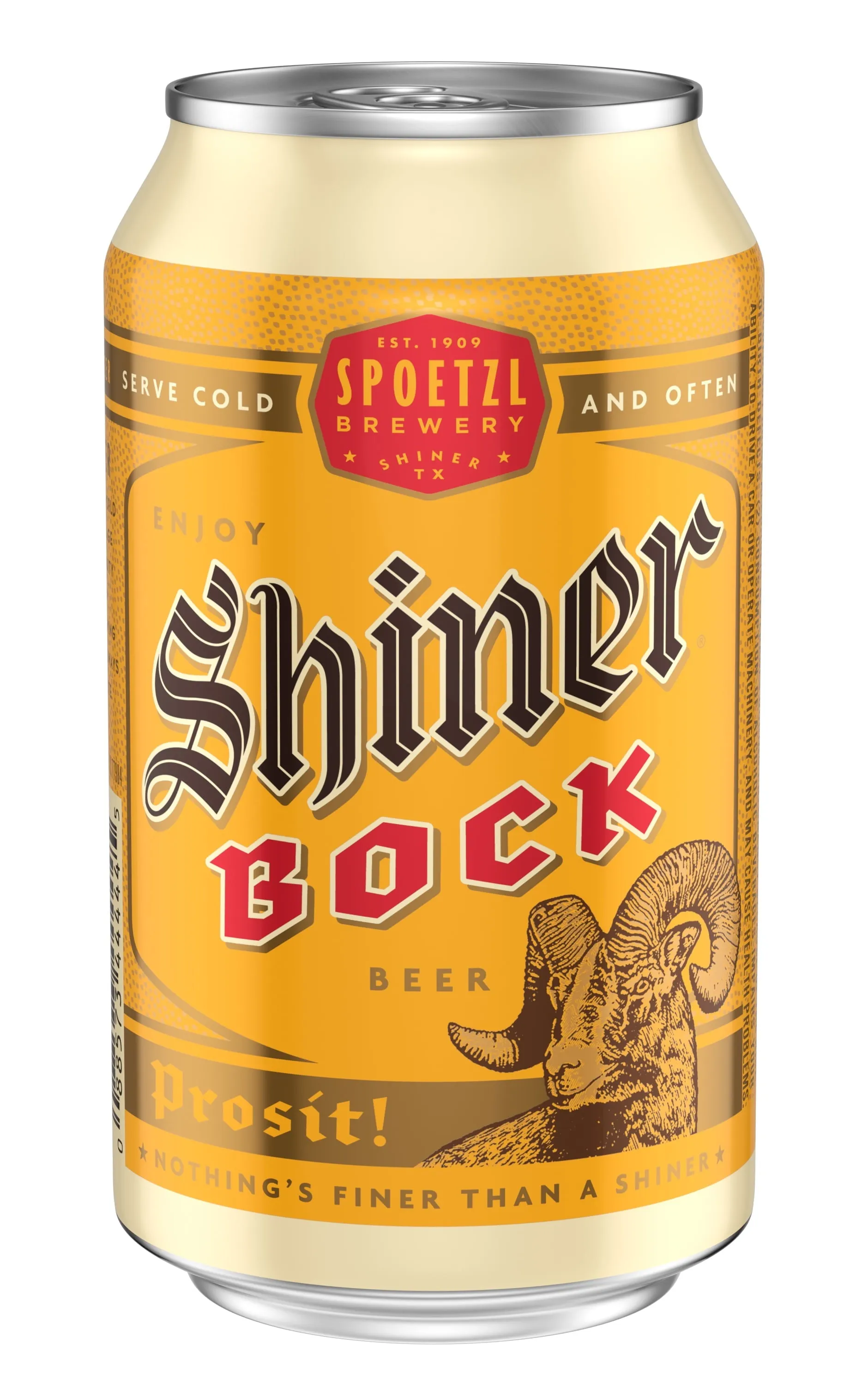 Shiner Bock Beer, Shiner Craft Beer, 12 Pack, 12 fl oz Cans, 4.4% ABV, 141 Calories, 12.4g Carbs