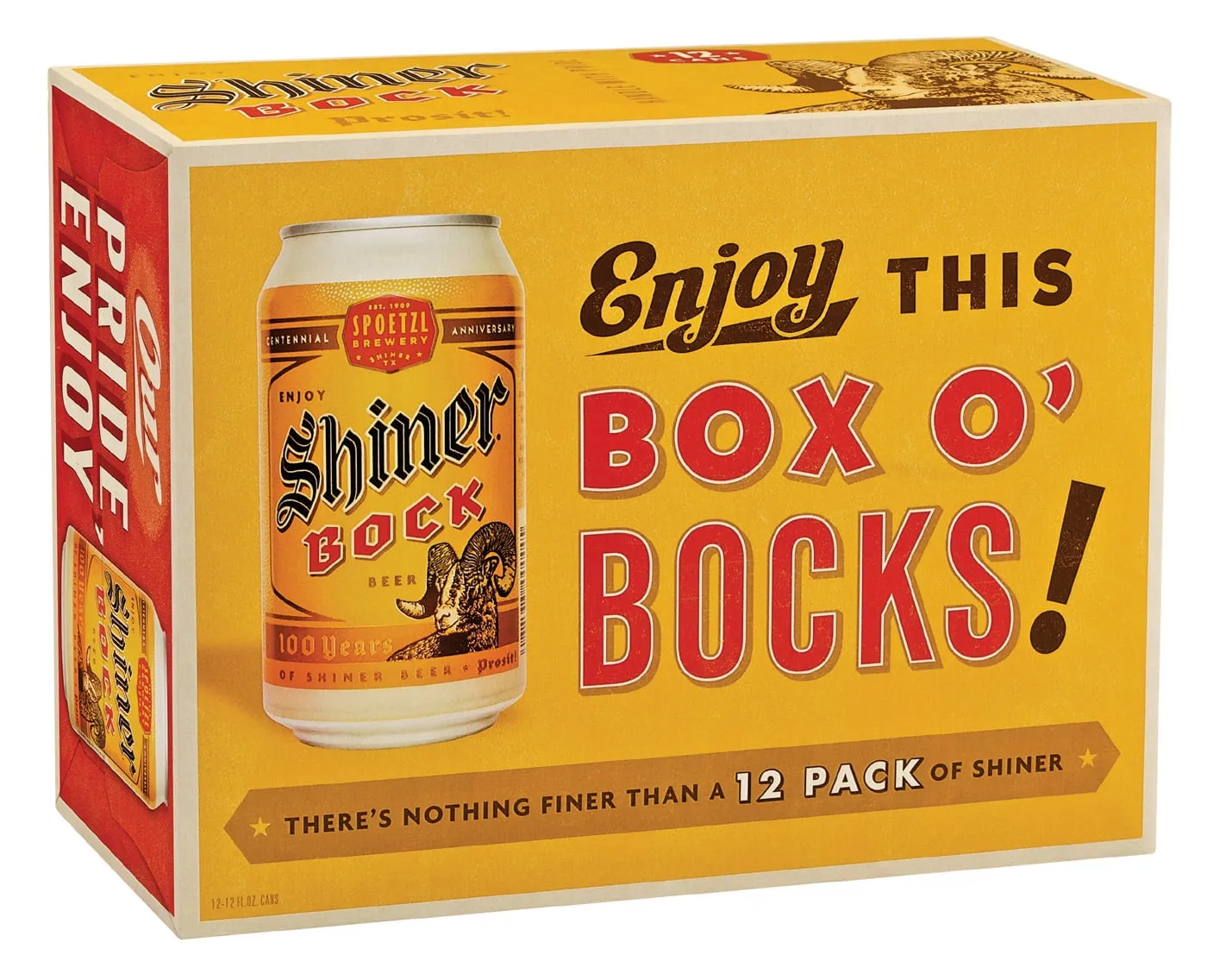 Shiner Bock Beer, Shiner Craft Beer, 12 Pack, 12 fl oz Cans, 4.4% ABV, 141 Calories, 12.4g Carbs