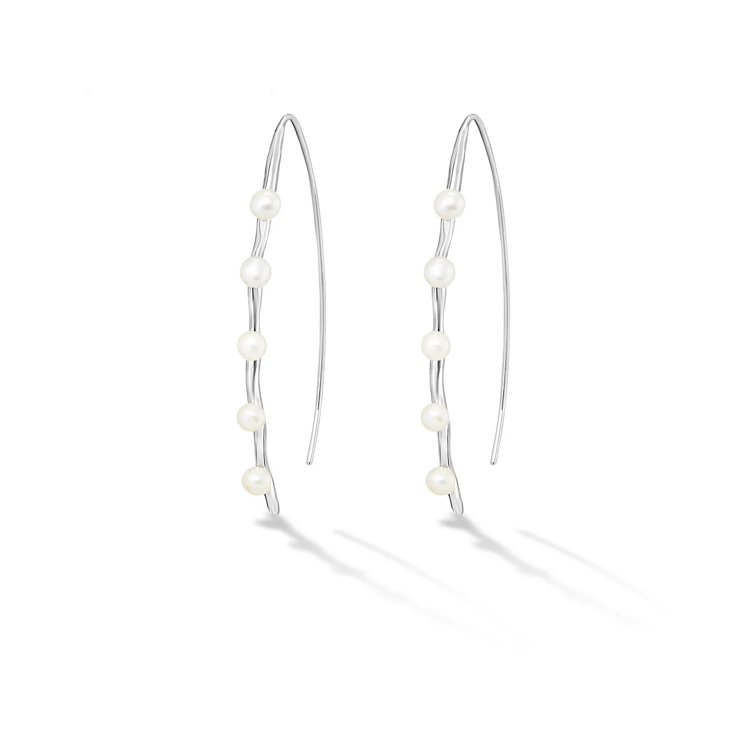 Short Waterfall Pearl Drop Earrings