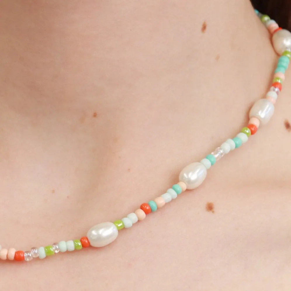 Siargao Choker | Faux Pearl and Bead Choker