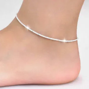 Silver Anklet - Dainty Anklet - Chain Anklet - Ankle Bracelet Gift For Her - Gift for Mom Wife Girlfriend - Minimalist Boho Foot Jewelry