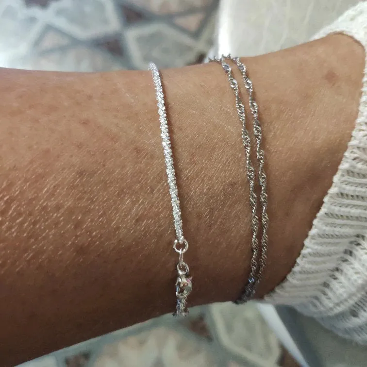 Silver Anklet - Dainty Anklet - Chain Anklet - Ankle Bracelet Gift For Her - Gift for Mom Wife Girlfriend - Minimalist Boho Foot Jewelry