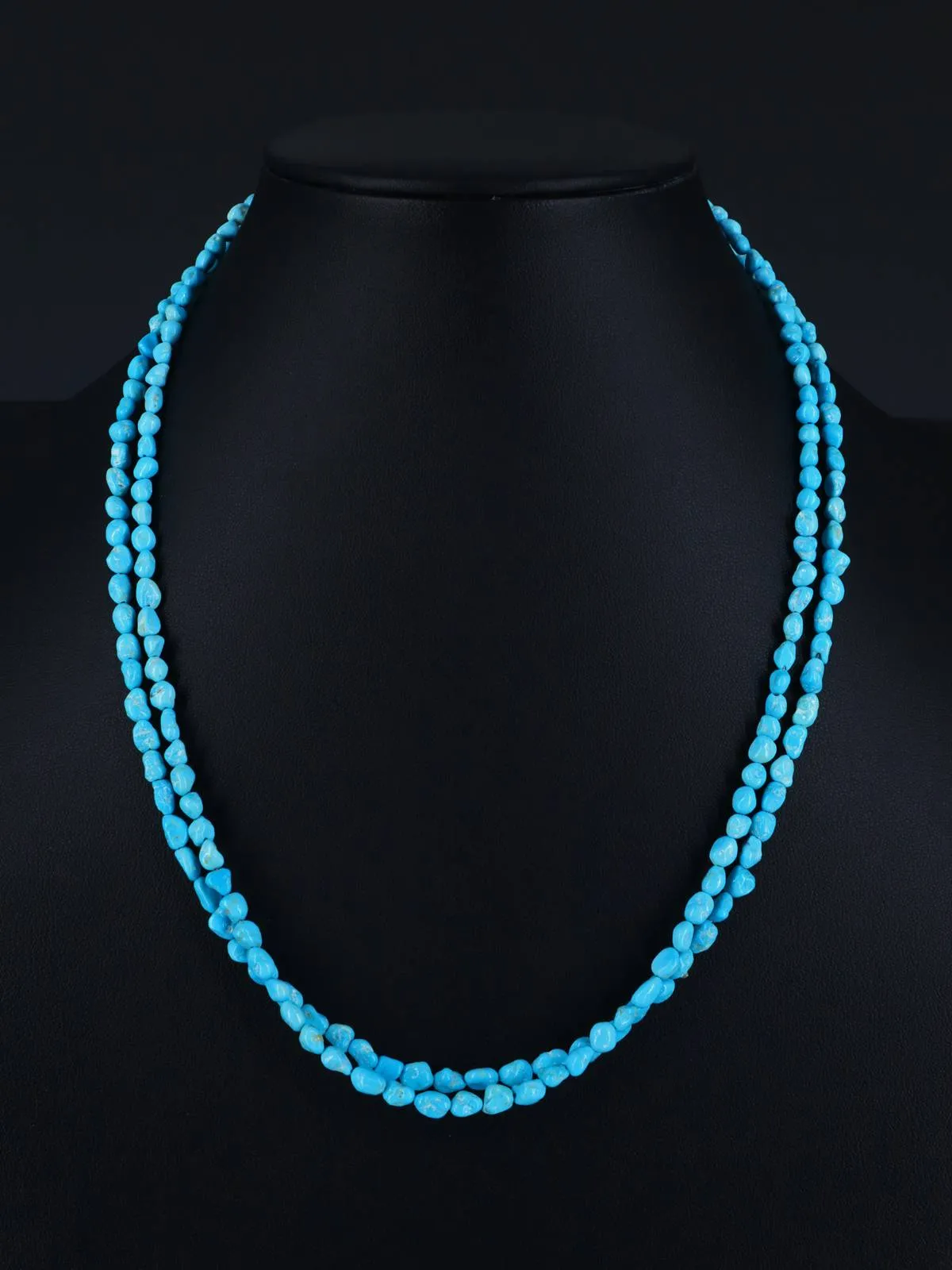 Sleeping Beauty Turquoise Double Strand Necklace