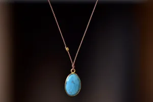 Sleeping Beauty Turquoise Pendant Necklace