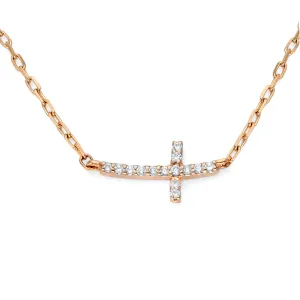 Small Cross Diamond Necklace