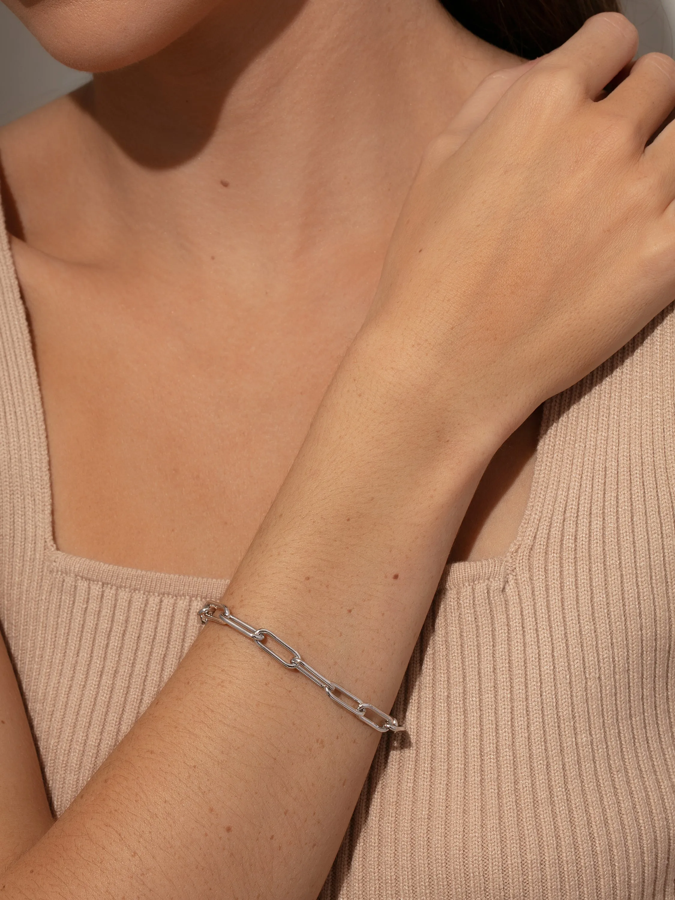 Staple Paperclip Chain Bracelet