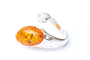 Statement Amber Snake Ring