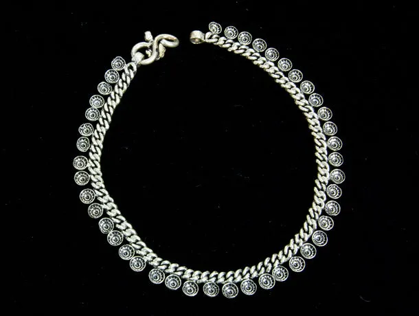 Sterling Silver Womens Anklet