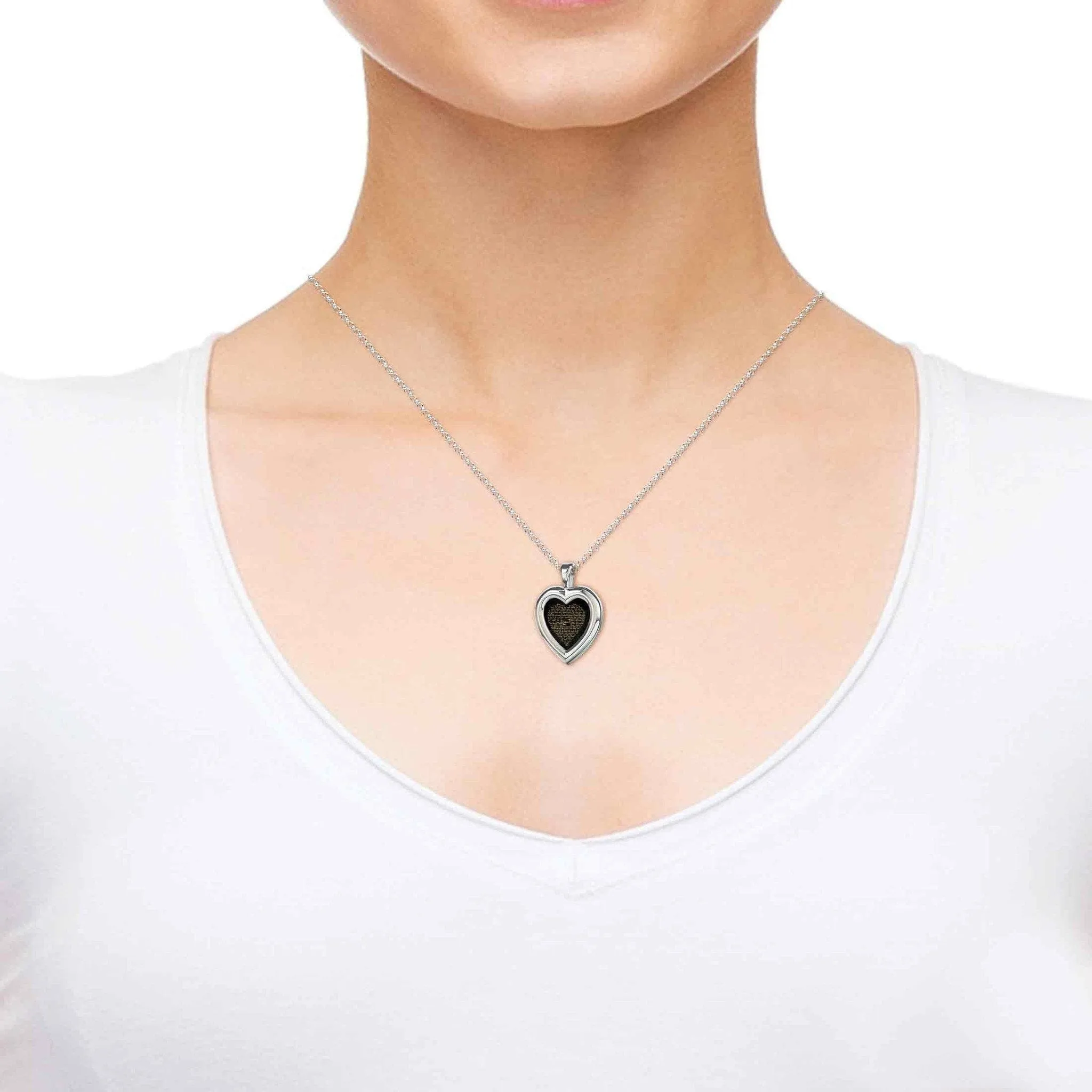 Thank You Mom, 14k White Gold Necklace, Zirconia