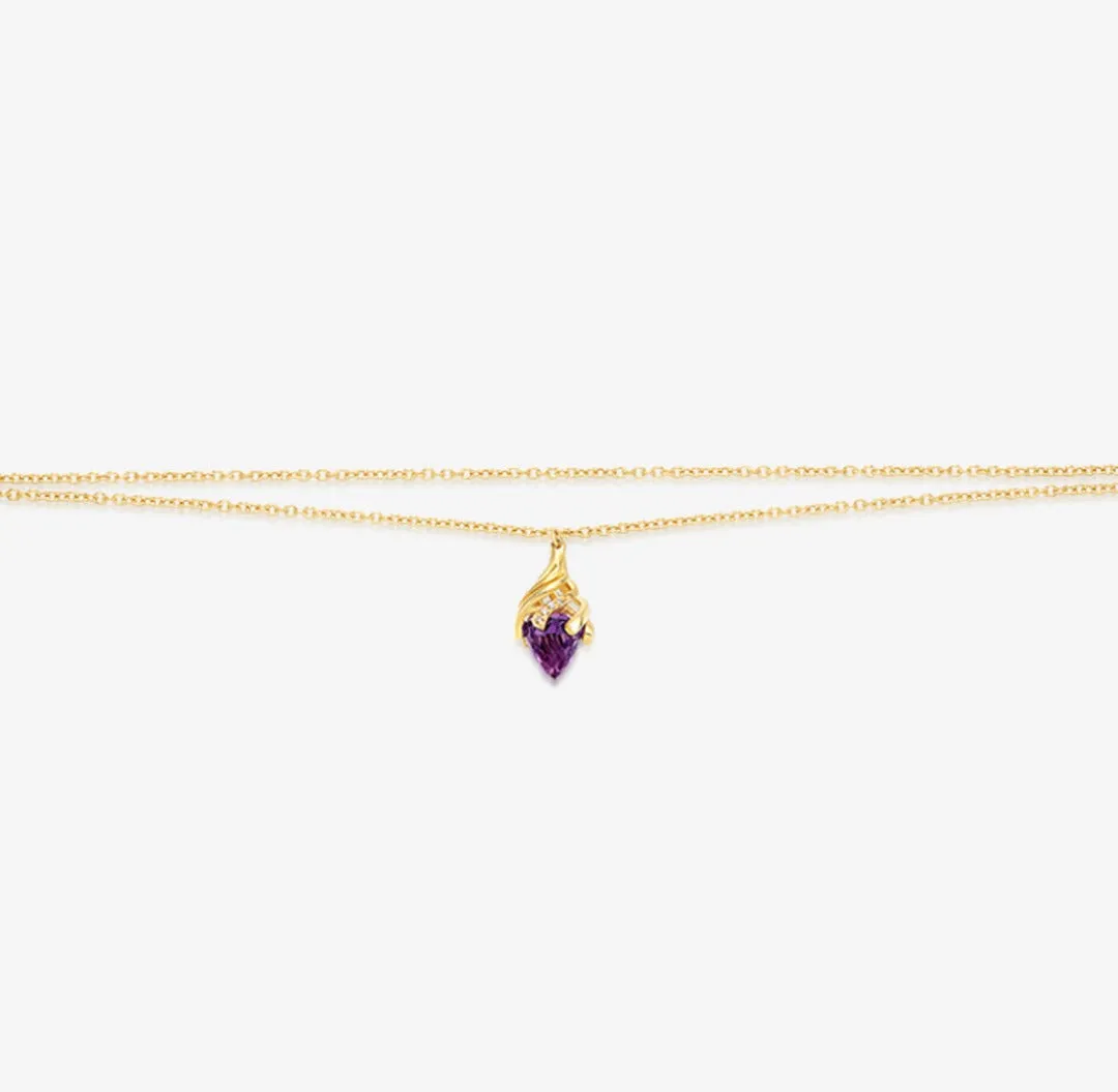 THIALH - DATURA • ASTRA - 18K Yellow Gold Diamond and Amethyst Bracelet