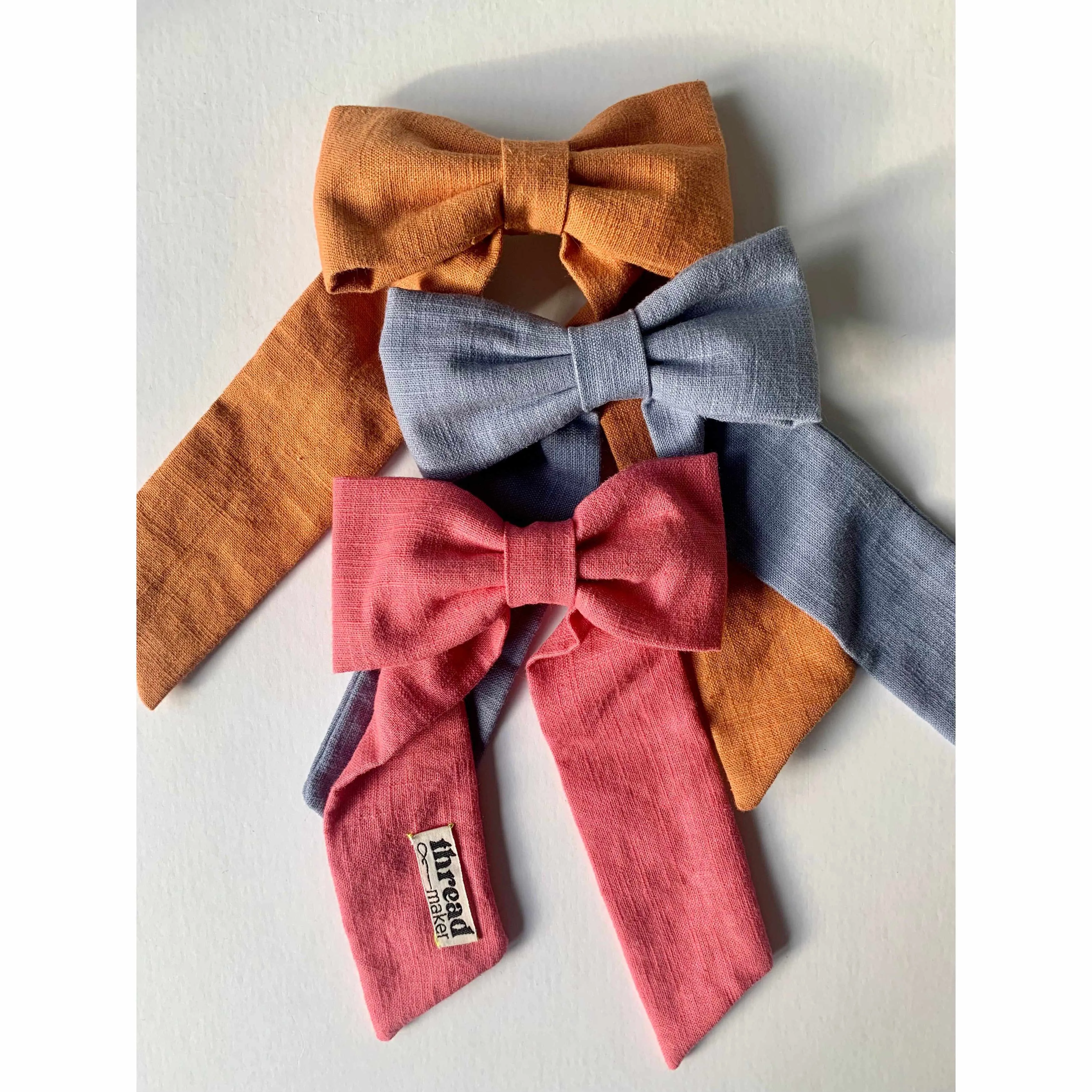 Thread Maker x Scout & Co - Linen hair bow - kids - Rust