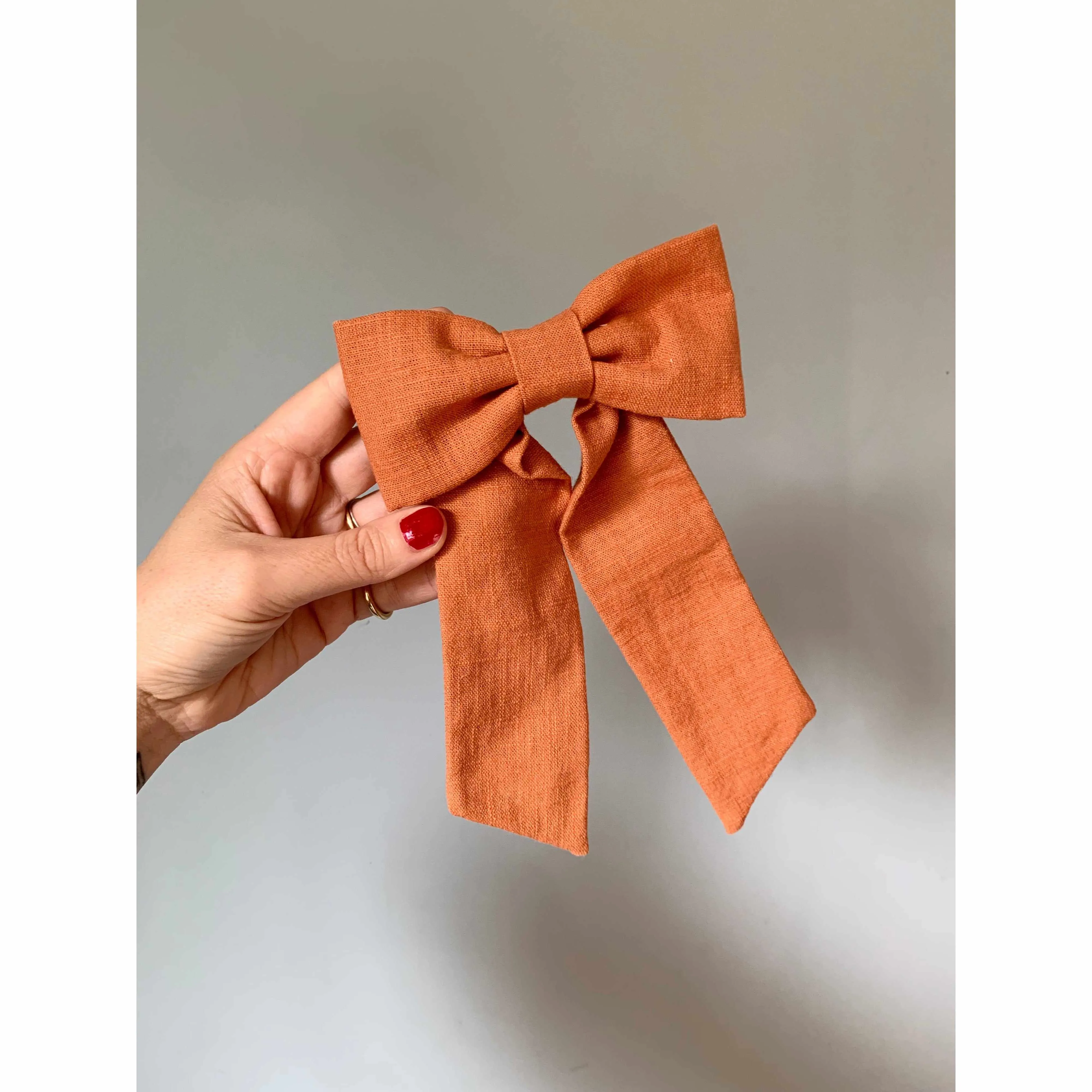 Thread Maker x Scout & Co - Linen hair bow - kids - Rust