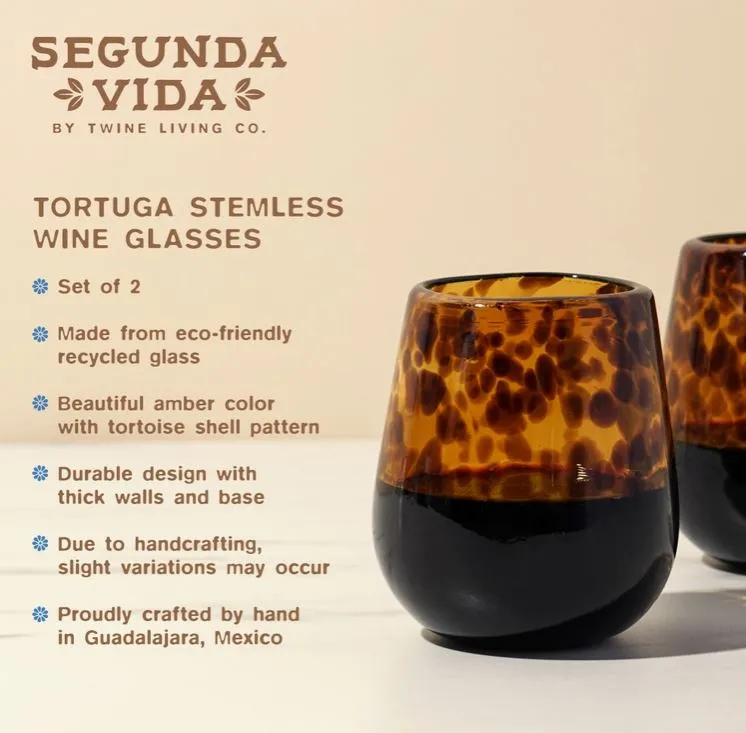 Tortuga Stemless Wine Glass