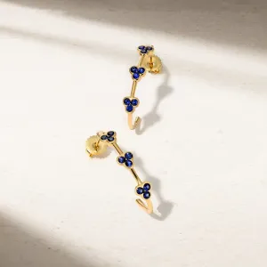 Trinity Sapphire Hoop Earrings