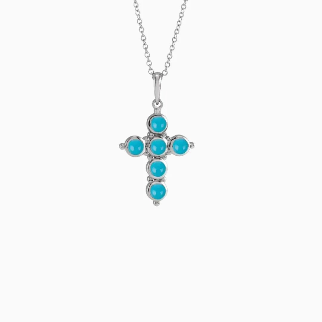 Turquoise Cross Necklace