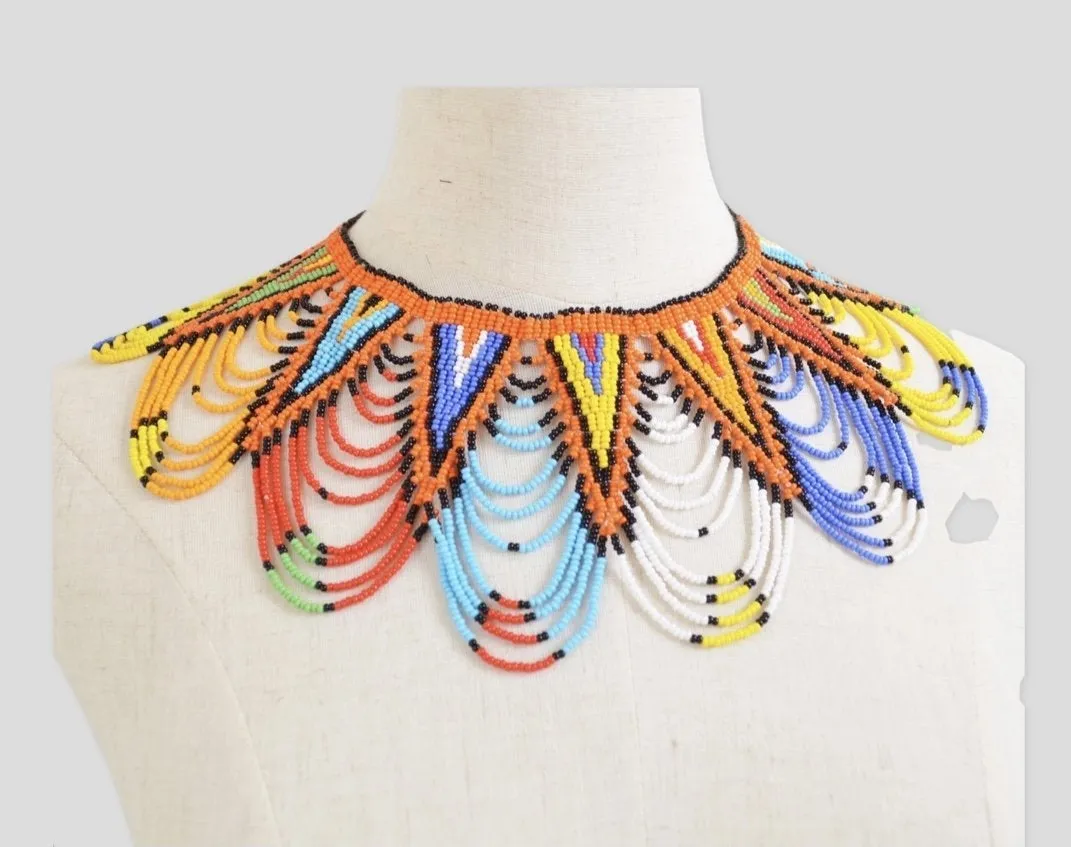 Umu beaded collar necklace.