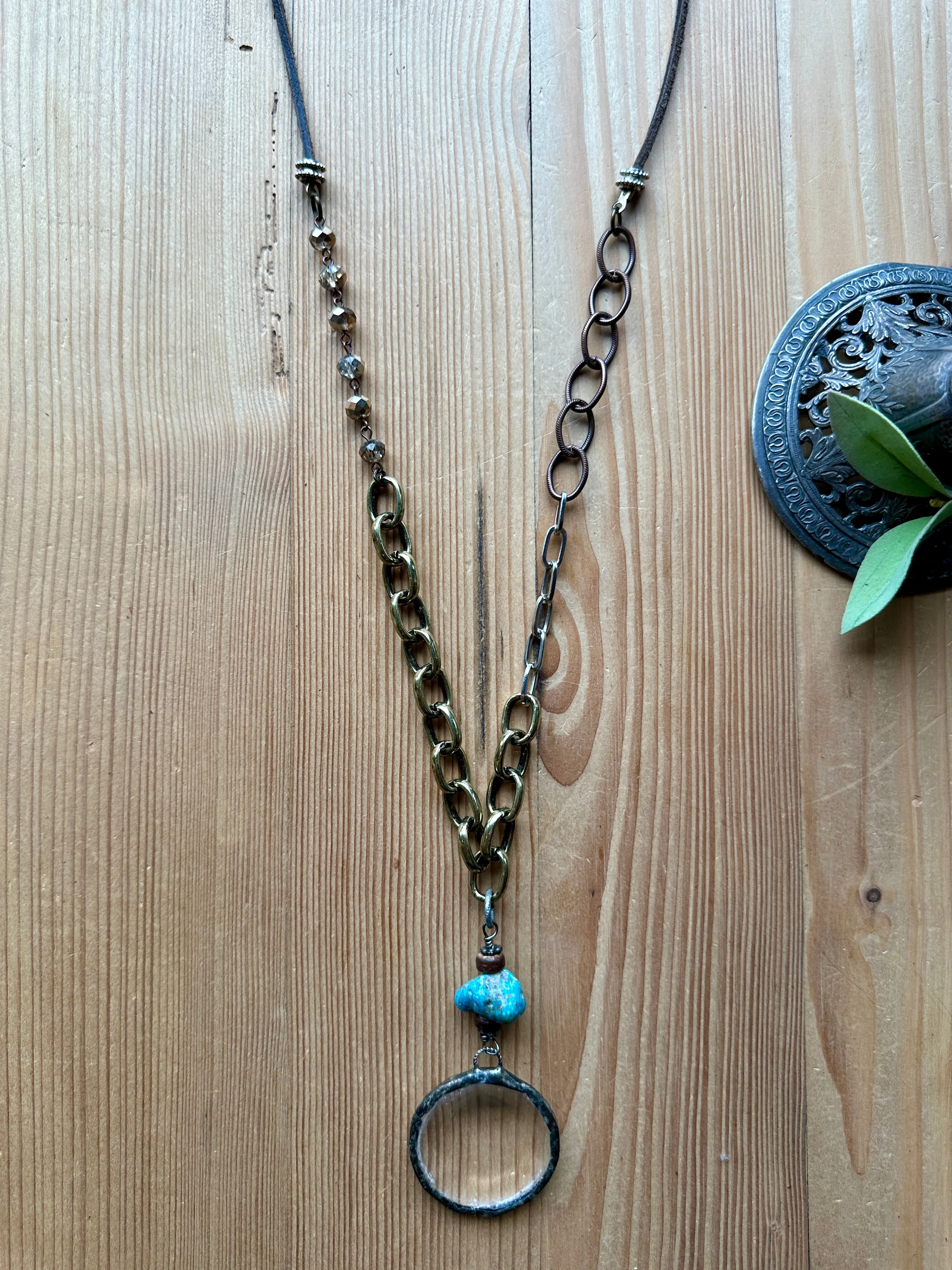 Urban Metal Long Looking Glass Necklace