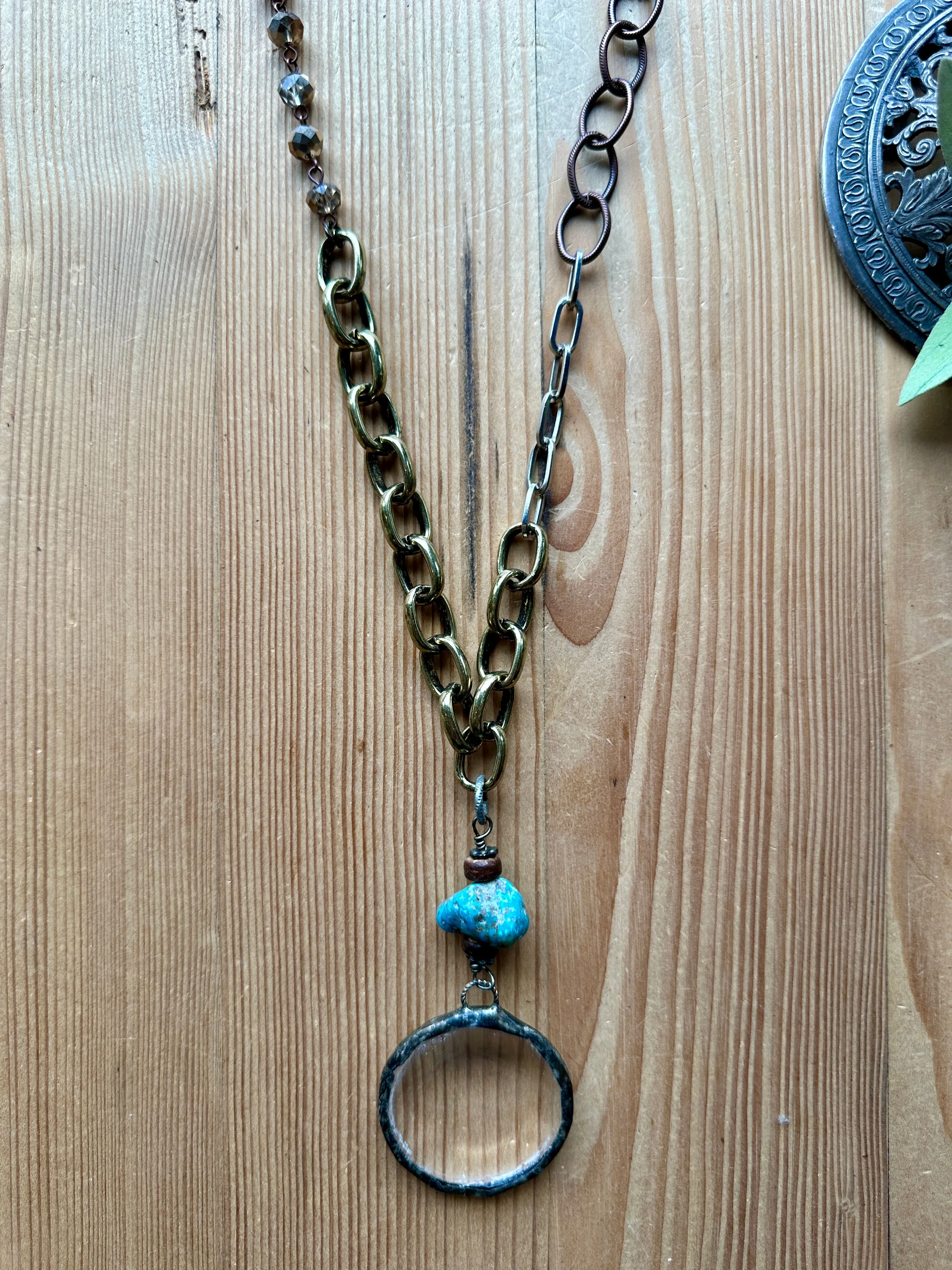 Urban Metal Long Looking Glass Necklace