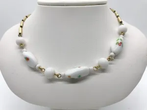 Vintage Dainty Floral Beaded Avon Necklace