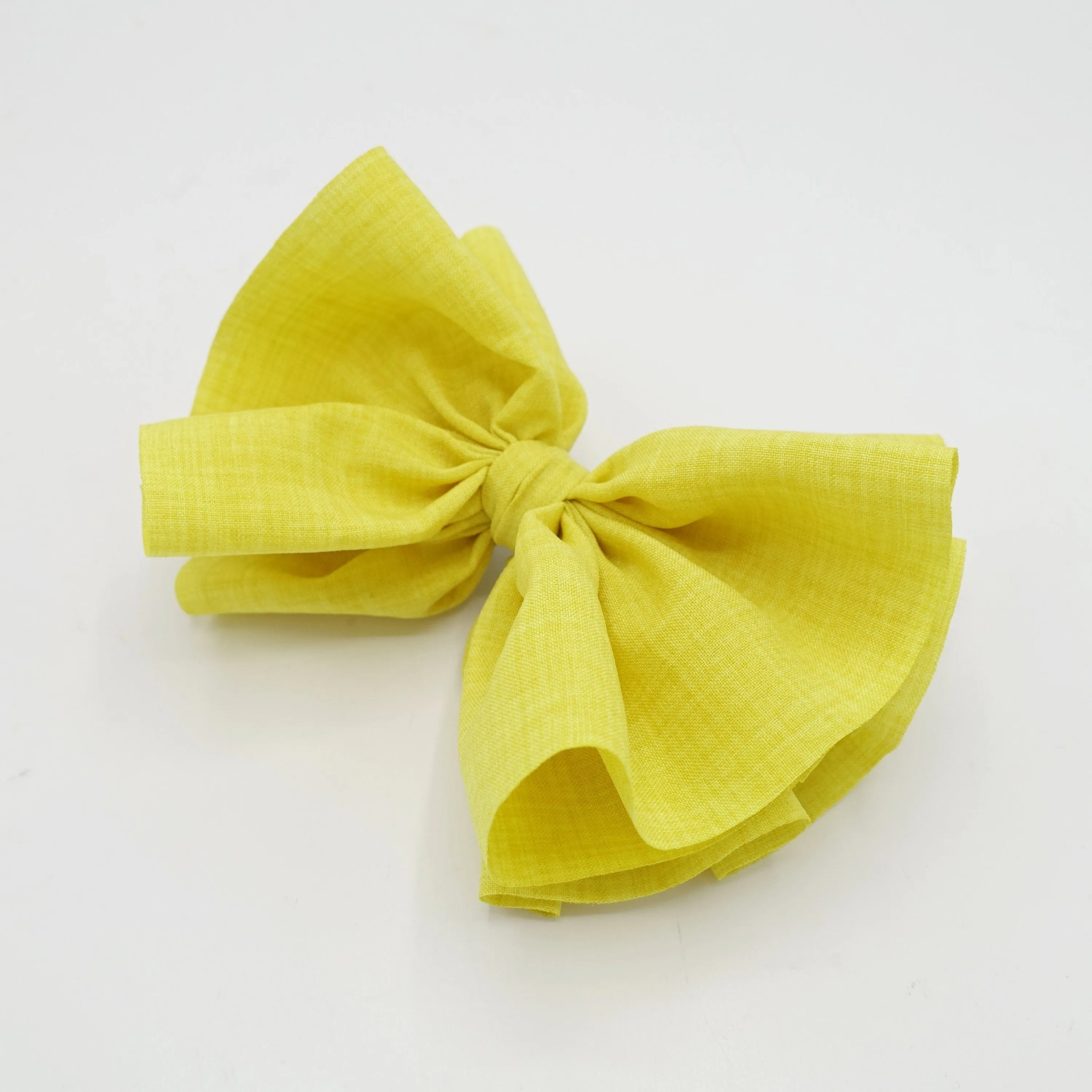 volume pleated hair bow french barrette women hair accessory