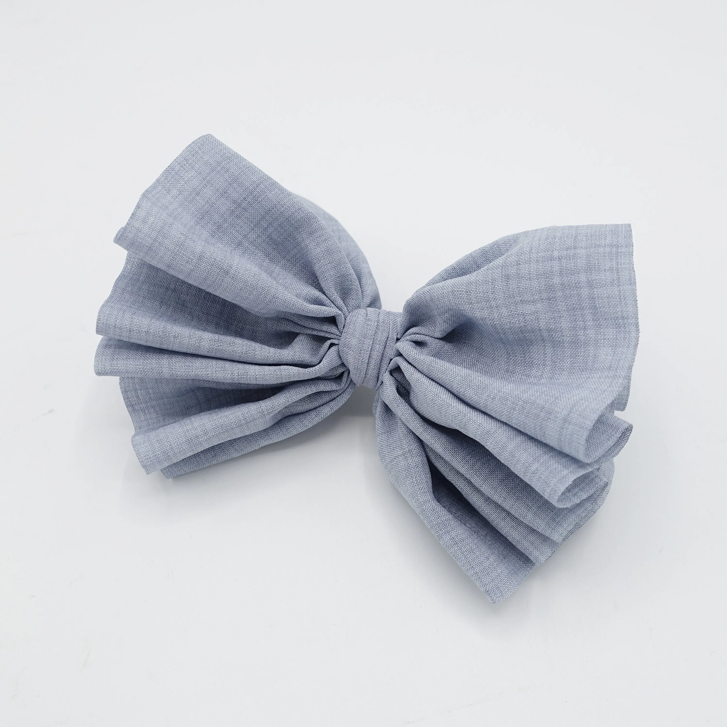 volume pleated hair bow french barrette women hair accessory