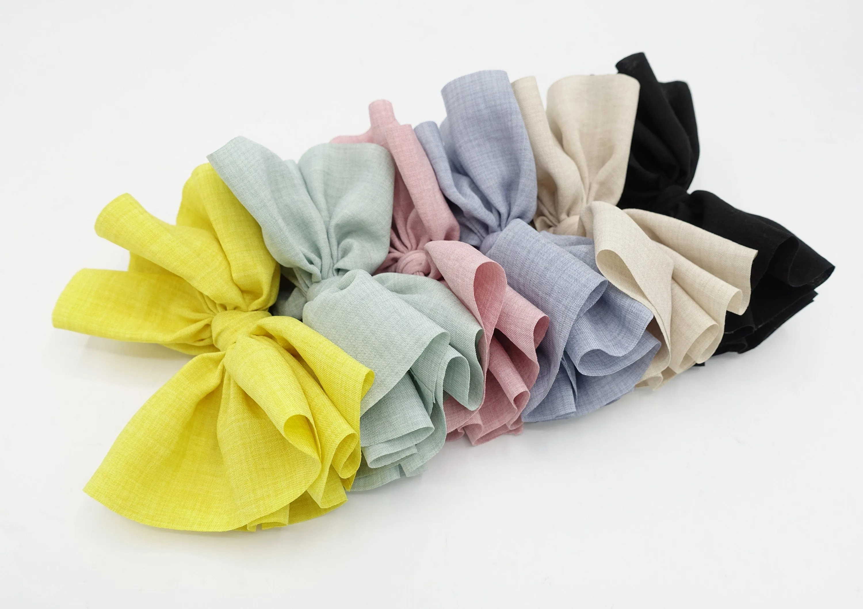 volume pleated hair bow french barrette women hair accessory