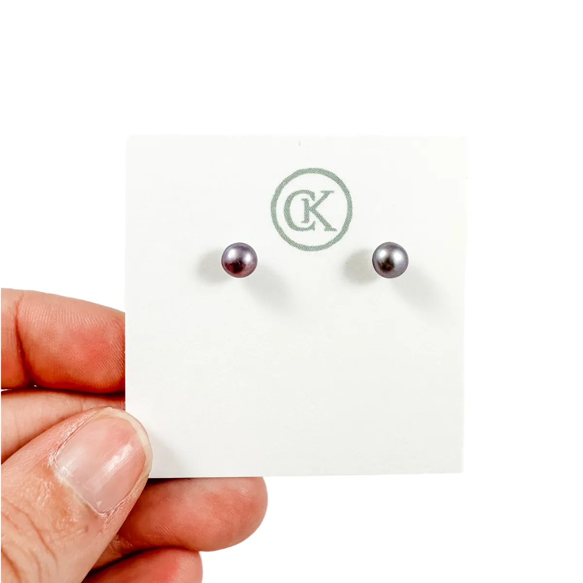 WHS Pearl Studs - small peacock