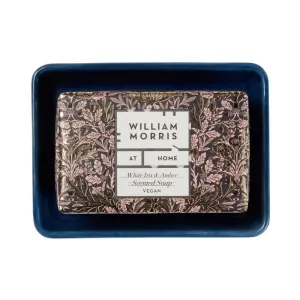 William Morris at Home 150g Dove & Rose Soap Bar and Ceramic Dish