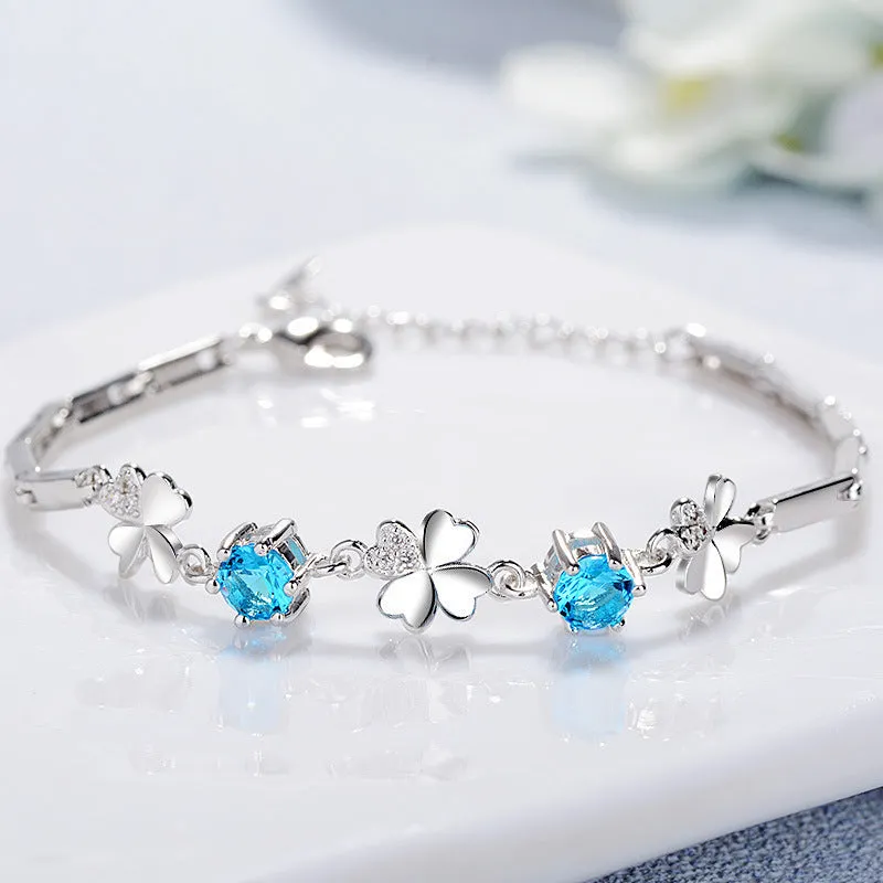 Women's Fashion Four Leaf Clover Bracelet Sweet And Simple