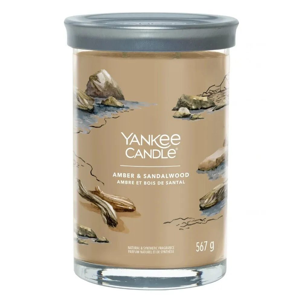 Yankee Candle 567g Amber & Sandalwood Signature Large Tumbler Candle